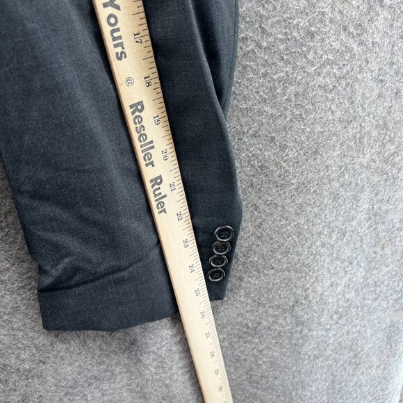 Hugo Boss Blazer Mens 44L Black Suit Jacket Einstein Wool Single Breasted - Picture 7 of 11